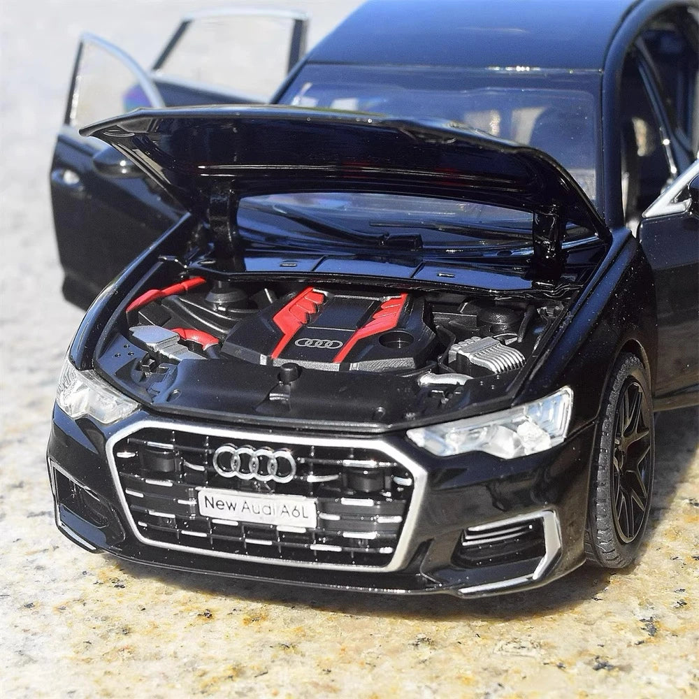 [TOY] 1:24 Audi 2023 A6 L musta pienoismalli Die-Cast