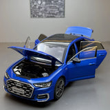 [TOY] 1:24 Audi 2023 A6 L sininen pienoismalli Die-Cast
