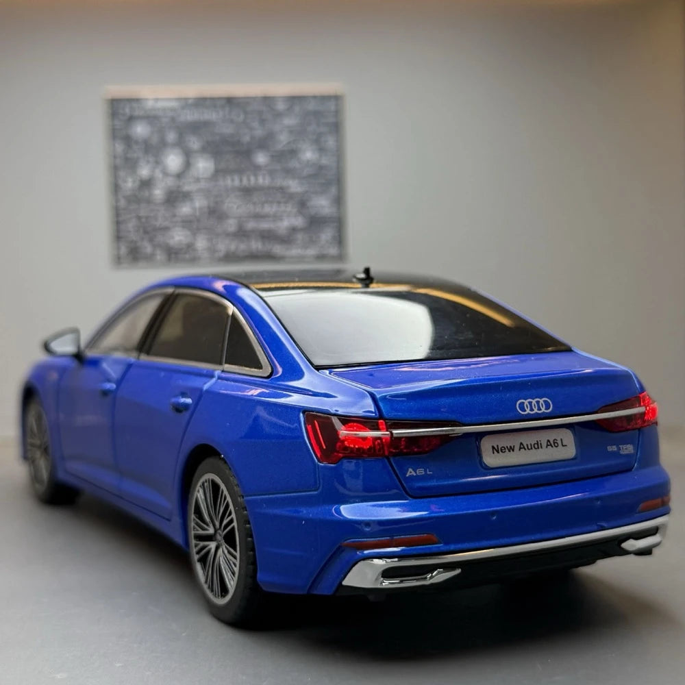 [TOY] 1:24 Audi 2023 A6 L sininen pienoismalli Die-Cast