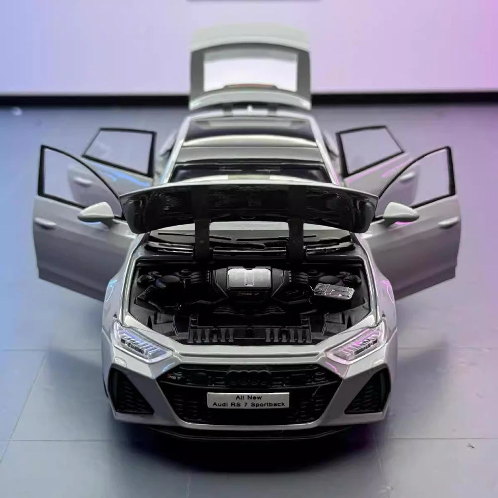 [TOY] 1:24 Audi 2024 RS7 Gray Model Car Die-Cast