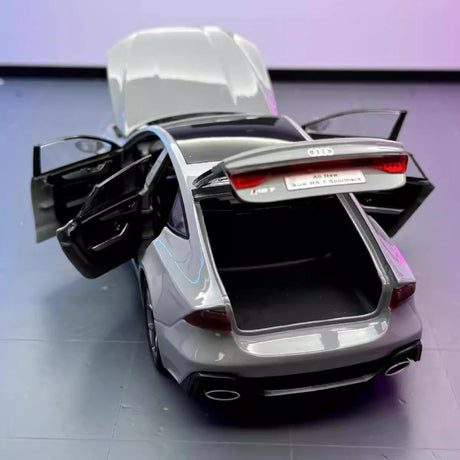 Audi 2024 RS7 cinzento 1:24 – modelo de exposição em metal fundido