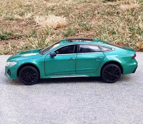 Audi 2024 RS7 verde 1:24 – modelo de exposição em metal fundido