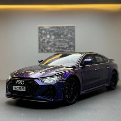 Audi 2024 RS7 roxo 1:24 – modelo de exposição em metal fundido