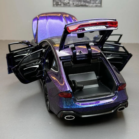 Audi 2024 RS7 roxo 1:24 – modelo de exposição em metal fundido