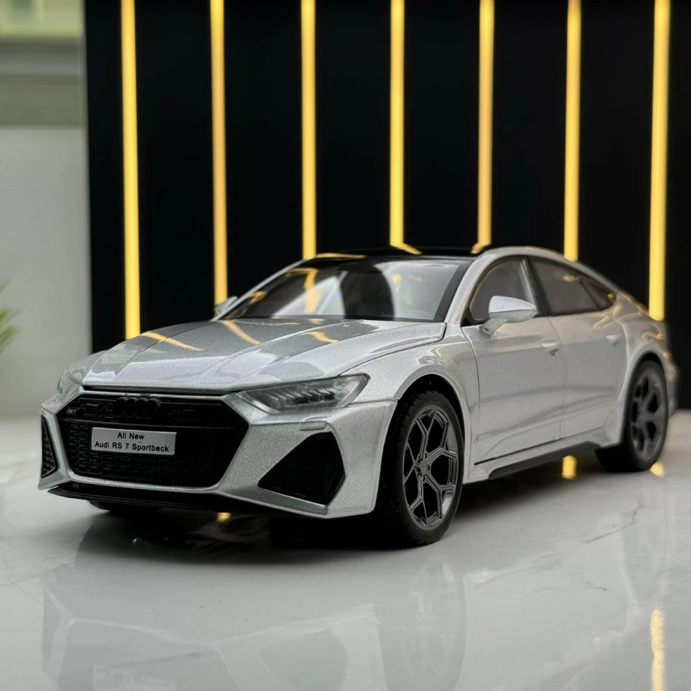 [TOY] 1:24 Audi 2024 RS7 Silver Model Car Die-Cast