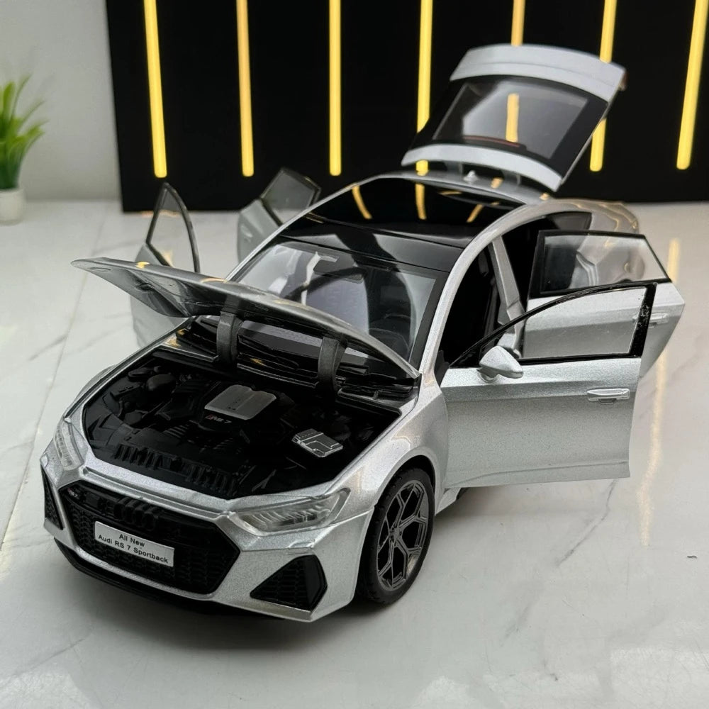 [TOY] 1:24 Audi 2024 RS7 Silver Model Car Die-Cast