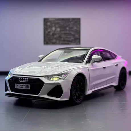 Audi 2024 RS7 branco 1:24 – modelo de exposição em metal fundido