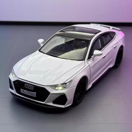Audi 2024 RS7 branco 1:24 – modelo de exposição em metal fundido
