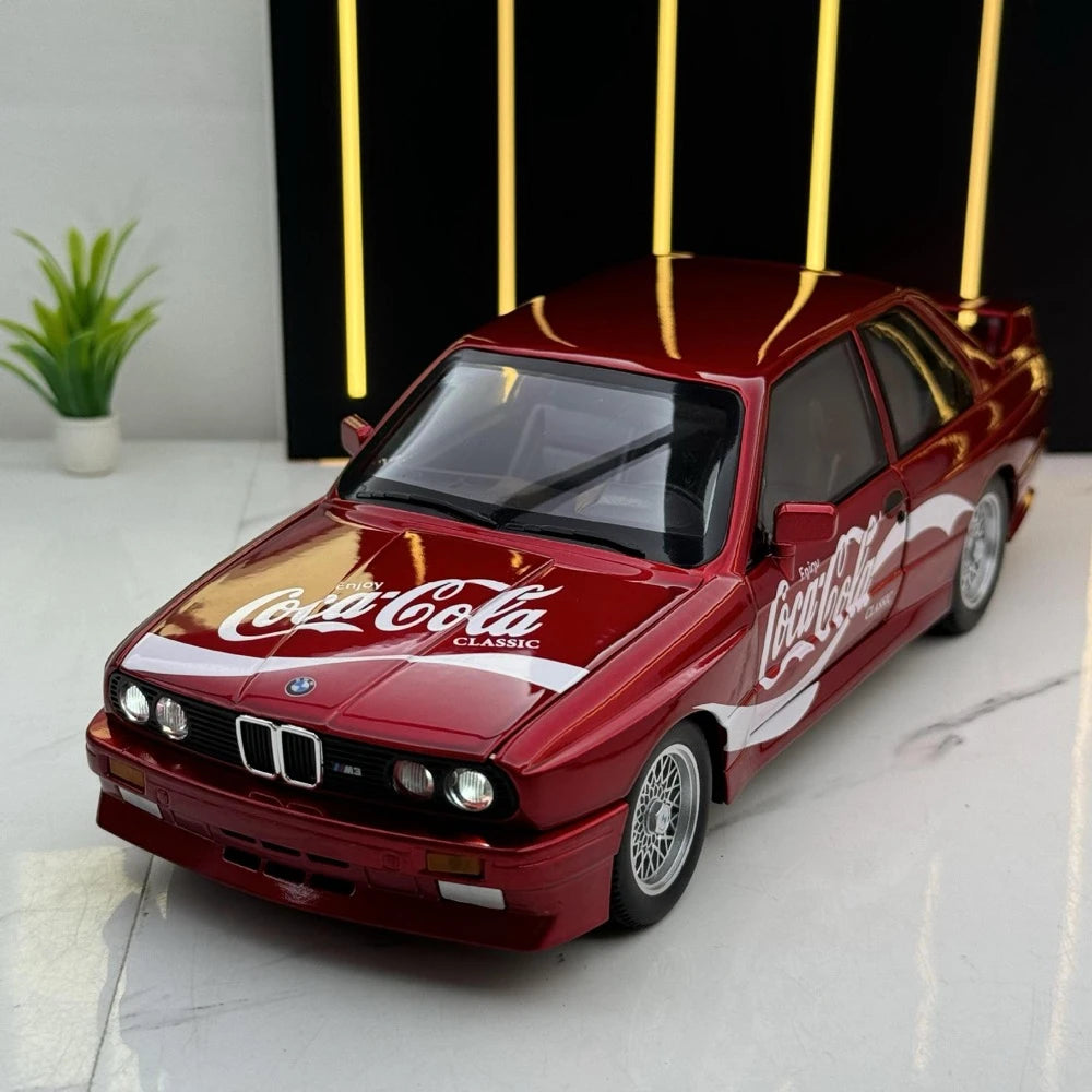 [TOY] 1:24 BMW 1988 E30 M3 Coca-Cola modellino di auto Die-Cast