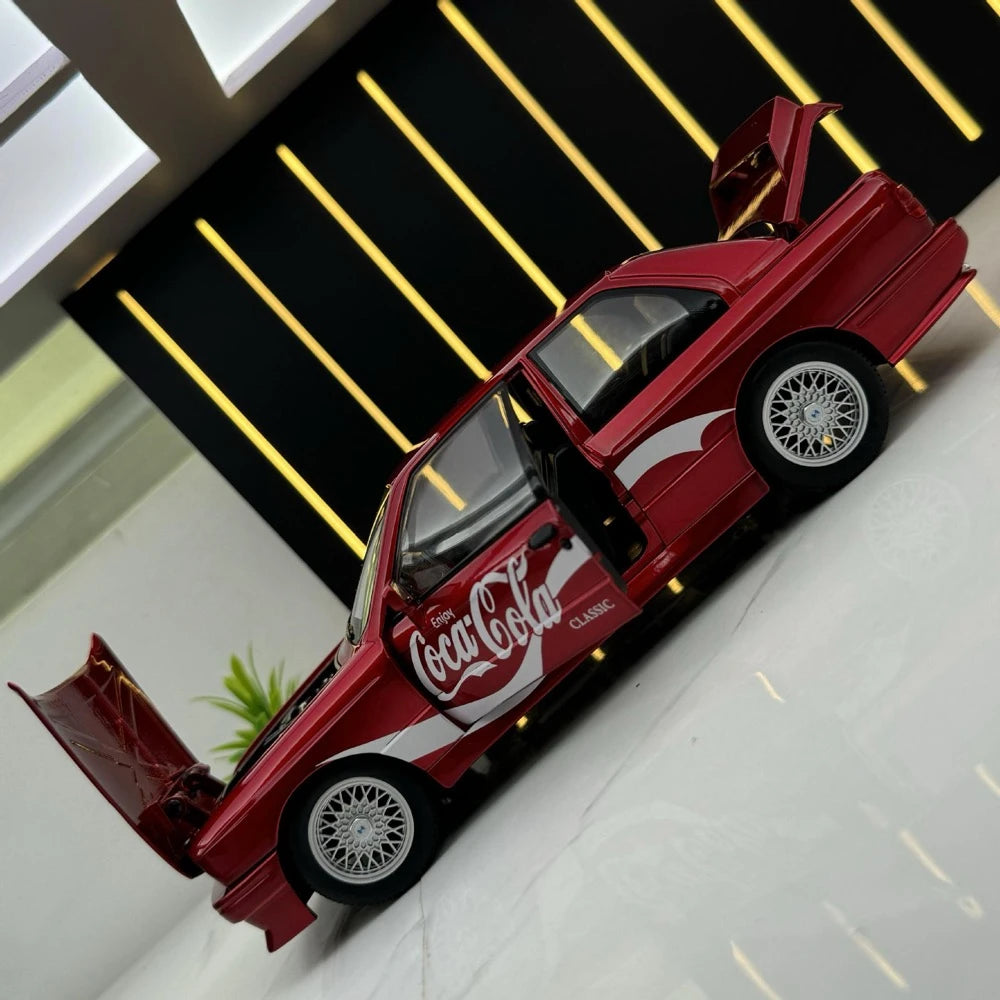 [TOY] 1:24 BMW 1988 E30 M3 Coca-Cola modellino di auto Die-Cast