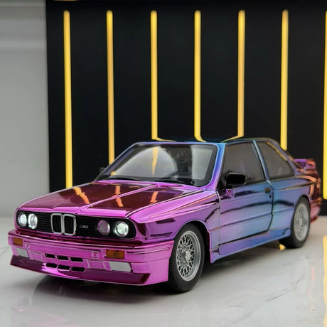 [TOY] 1:24 BMW 1988 E30 M3 Pink Gradient Model Car Die-Cast