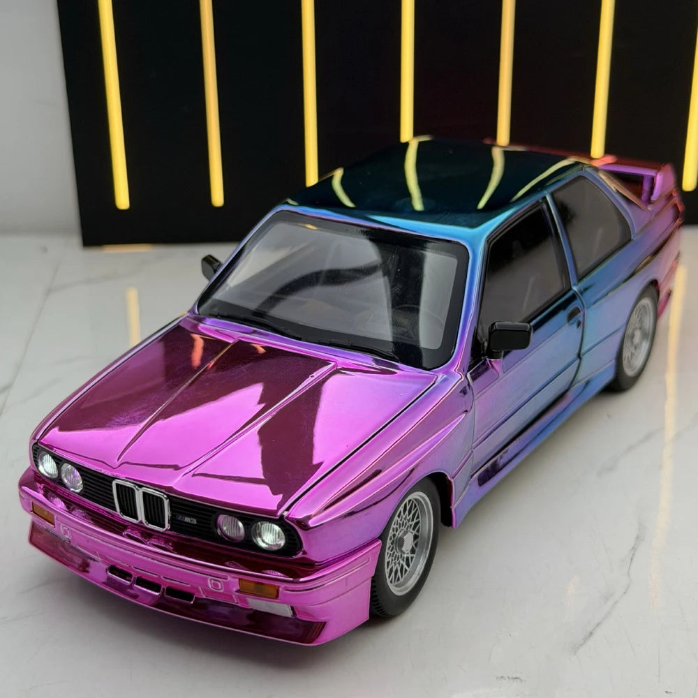 [TOY] 1:24 BMW 1988 E30 M3 Pink Gradient Model Car Die-Cast