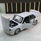 [TOY] 1:24 BMW 1988 E30 M3 White Model Car Die-Cast