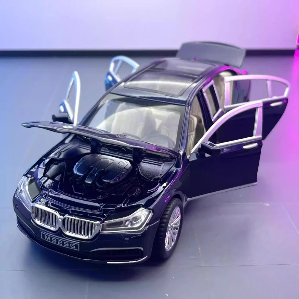 [TOY] 1:24 BMW 2016 G12 760Li Black Model Car Die-Cast