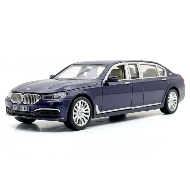 [TOY] 1:24 BMW 2016 G12 760Li Blue Model Car Die-Cast