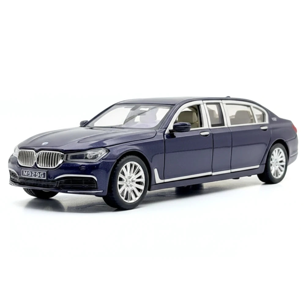 [TOY] 1:24 BMW 2016 G12 760Li blu modellino di auto Die-Cast