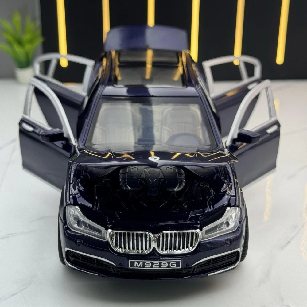 [TOY] 1:24 BMW 2016 G12 760Li blu modellino di auto Die-Cast