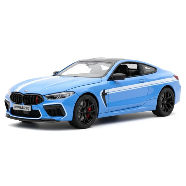 [TOY] 1:24 BMW 2019 F9X MANHART MH8 800 blå modellbil Die-Cast