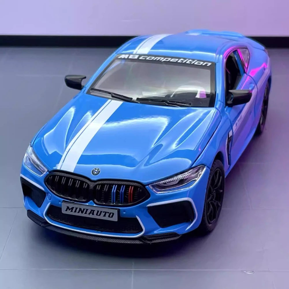 [TOY] 1:24 BMW 2019 F9X MANHART MH8 800 Blue Model Car Die-Cast