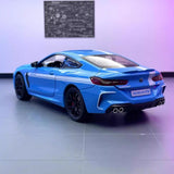 [TOY] 1:24 BMW 2019 F9X MANHART MH8 800 blå modellbil Die-Cast