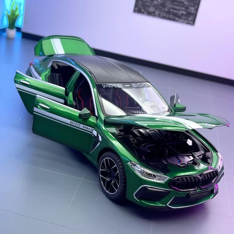 [TOY] 1:24 BMW 2019 F9X MANHART MH8 800 Green Model Car Die-Cast