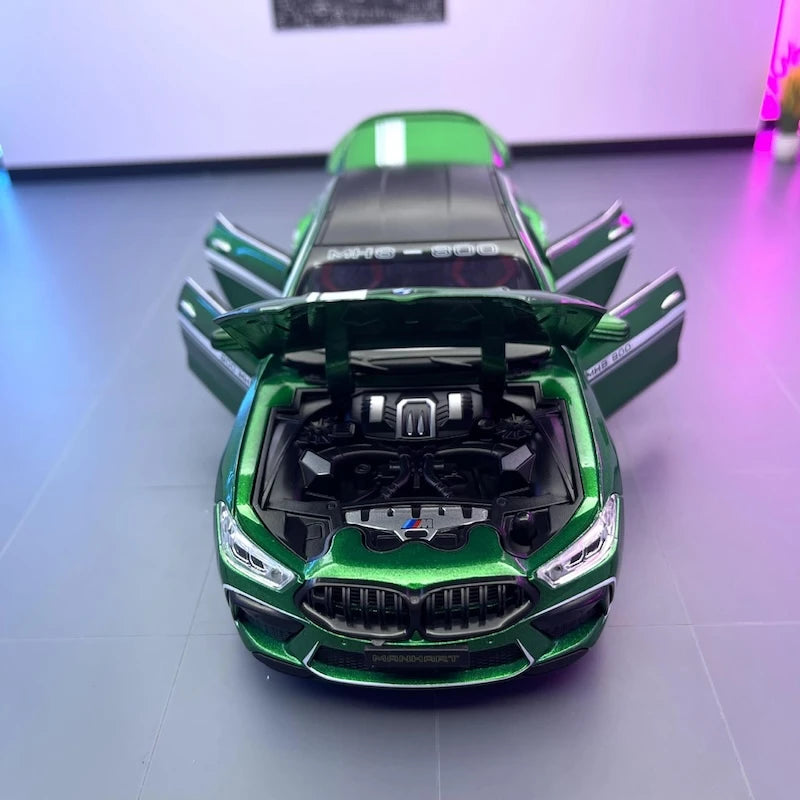 [TOY] 1:24 BMW 2019 F9X MANHART MH8 800 Green Model Car Die-Cast