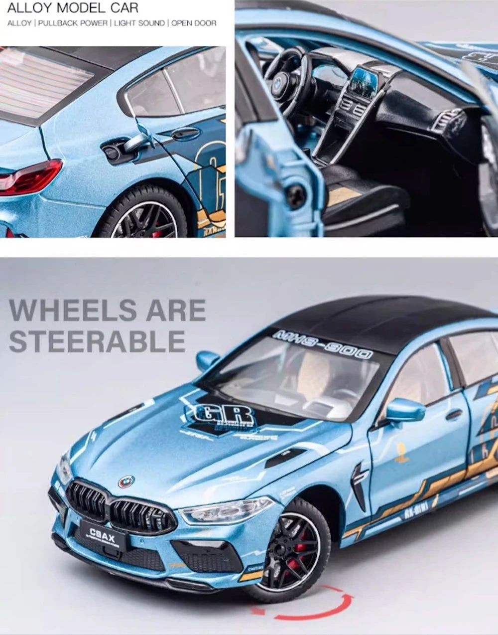 [TOY] 1:24 BMW 2019 F9X MANHART MH8 800 Thunder voiture miniature Die-Cast