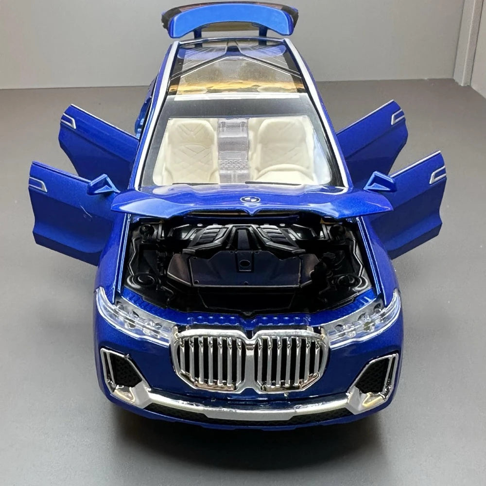 [TOY] 1:24 BMW 2019 G07 X7 xDrive40i blu modellino di auto Die-Cast