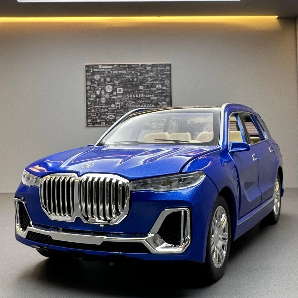 [TOY] 1:24 BMW 2019 G07 X7 xDrive40i Blue Model Car Die-Cast