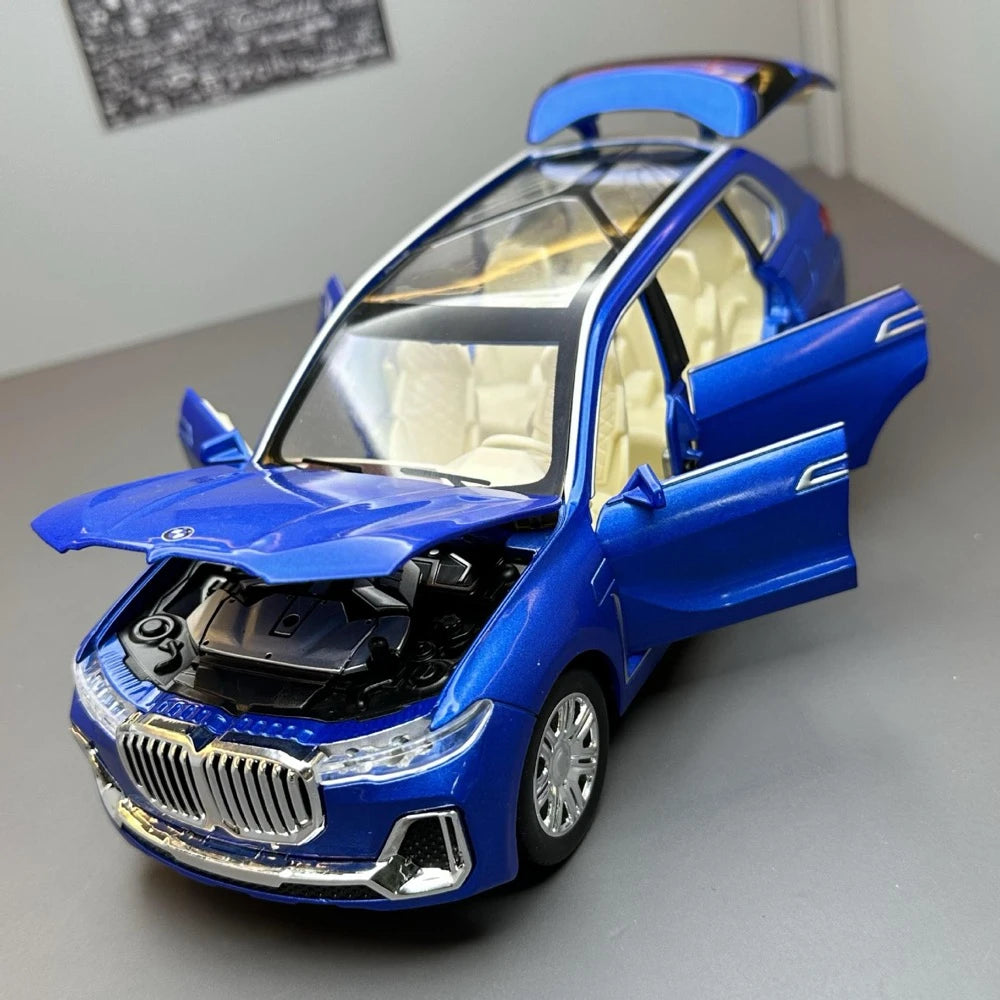 [TOY] 1:24 BMW 2019 G07 X7 xDrive40i blu modellino di auto Die-Cast