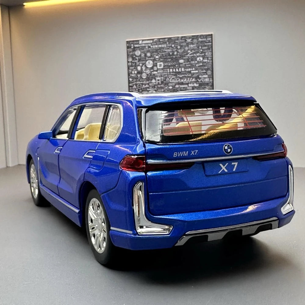 [TOY] 1:24 BMW 2019 G07 X7 xDrive40i blu modellino di auto Die-Cast