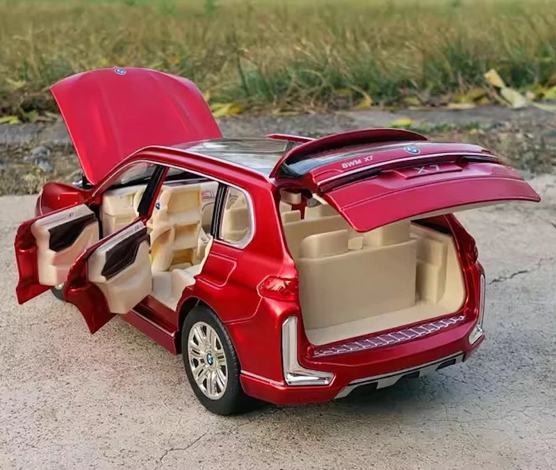 [TOY] 1:24 BMW 2019 G07 X7 xDrive40i Red Model Car Die-Cast