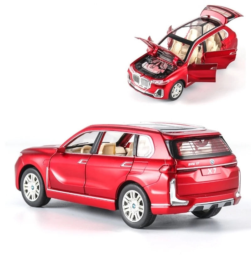 [TOY] 1:24 BMW 2019 G07 X7 xDrive40i Red Model Car Die-Cast