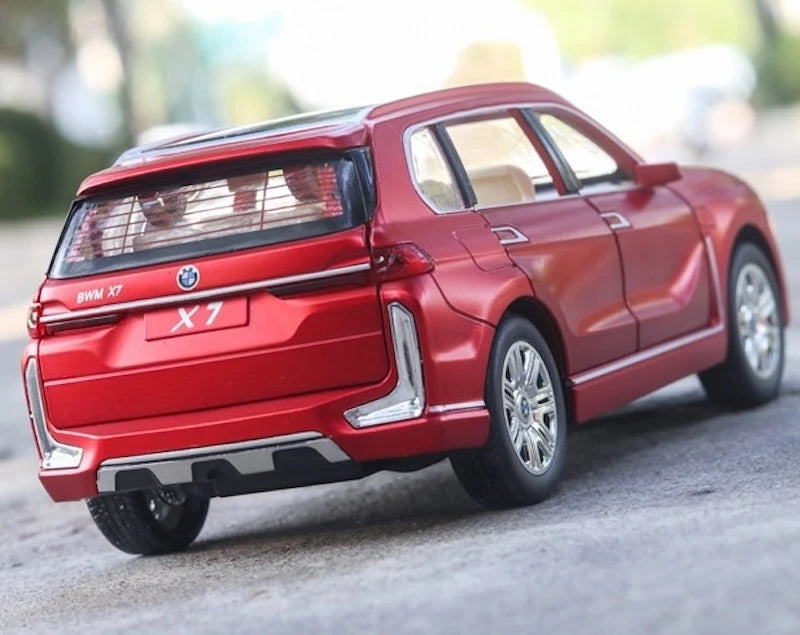 [TOY] 1:24 BMW 2019 G07 X7 xDrive40i punainen pienoismalli Die-Cast