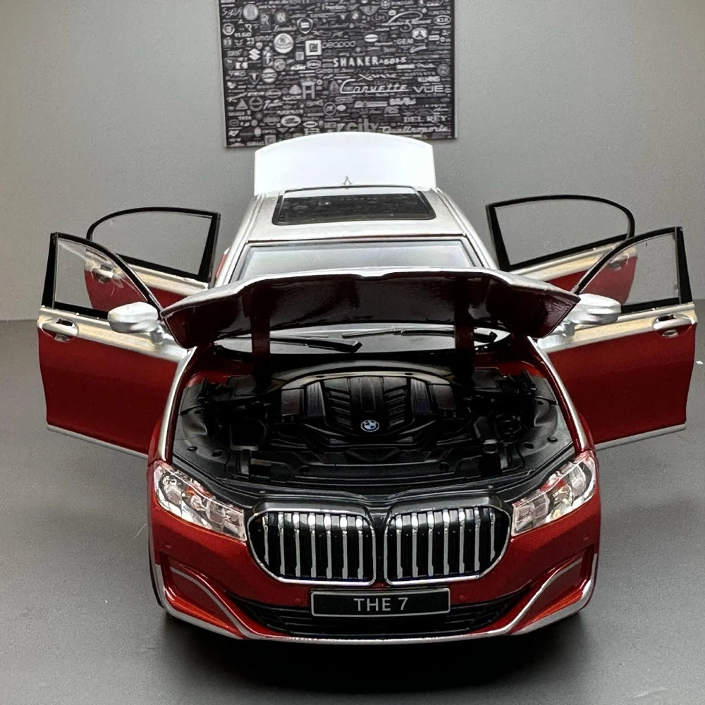 [TOY] 1:24 BMW 2019 G12 760Li Red Model Car Die-Cast