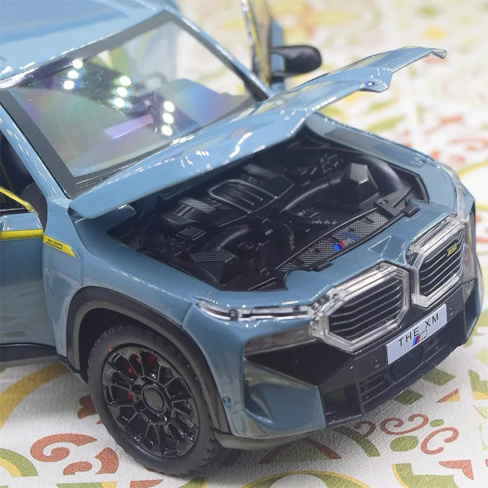 [TOY] 1:24 BMW 2022 G09 XM Gray Model Car Die-Cast