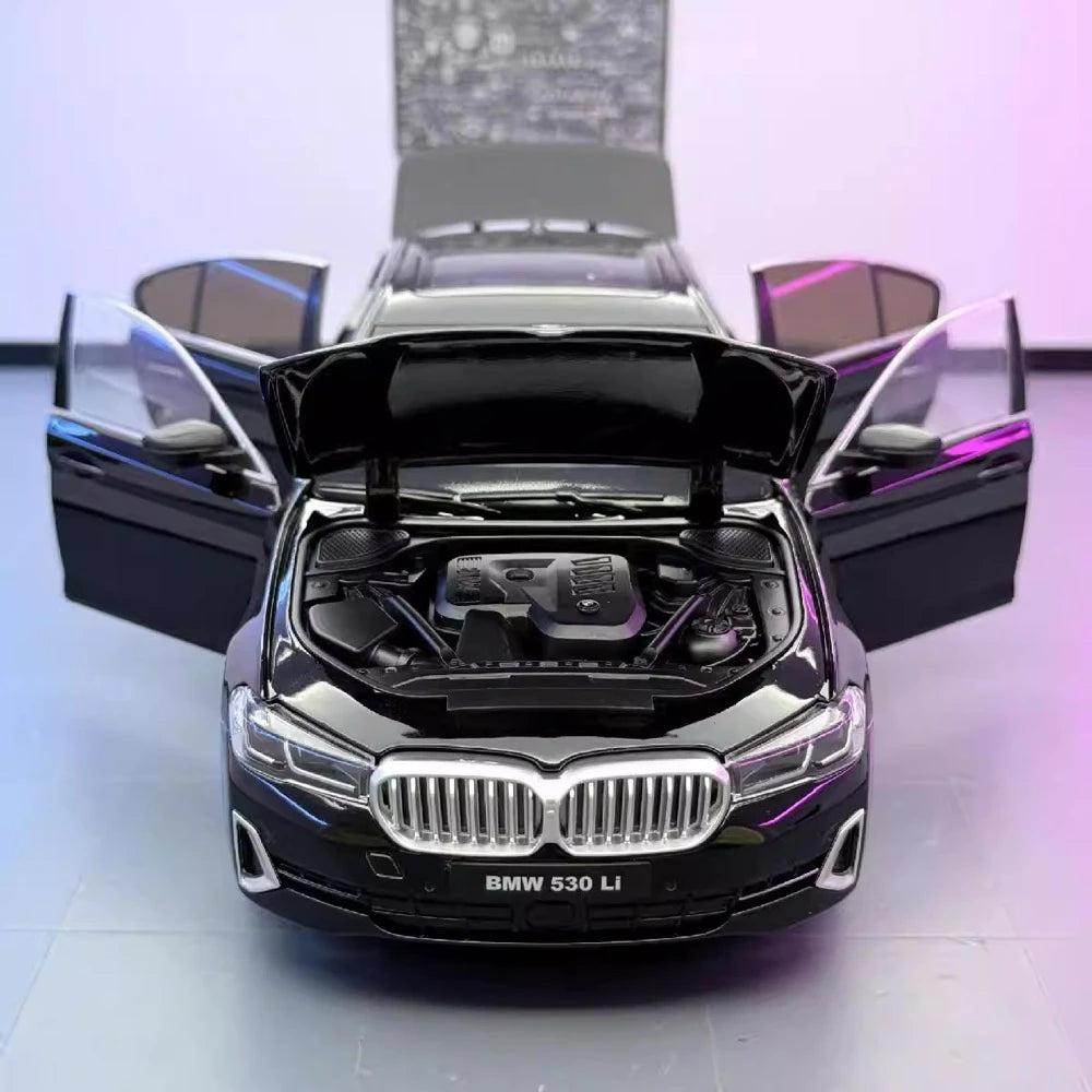 [TOY] 1:24 BMW 2023 G38 530 Li noir voiture miniature Die-Cast