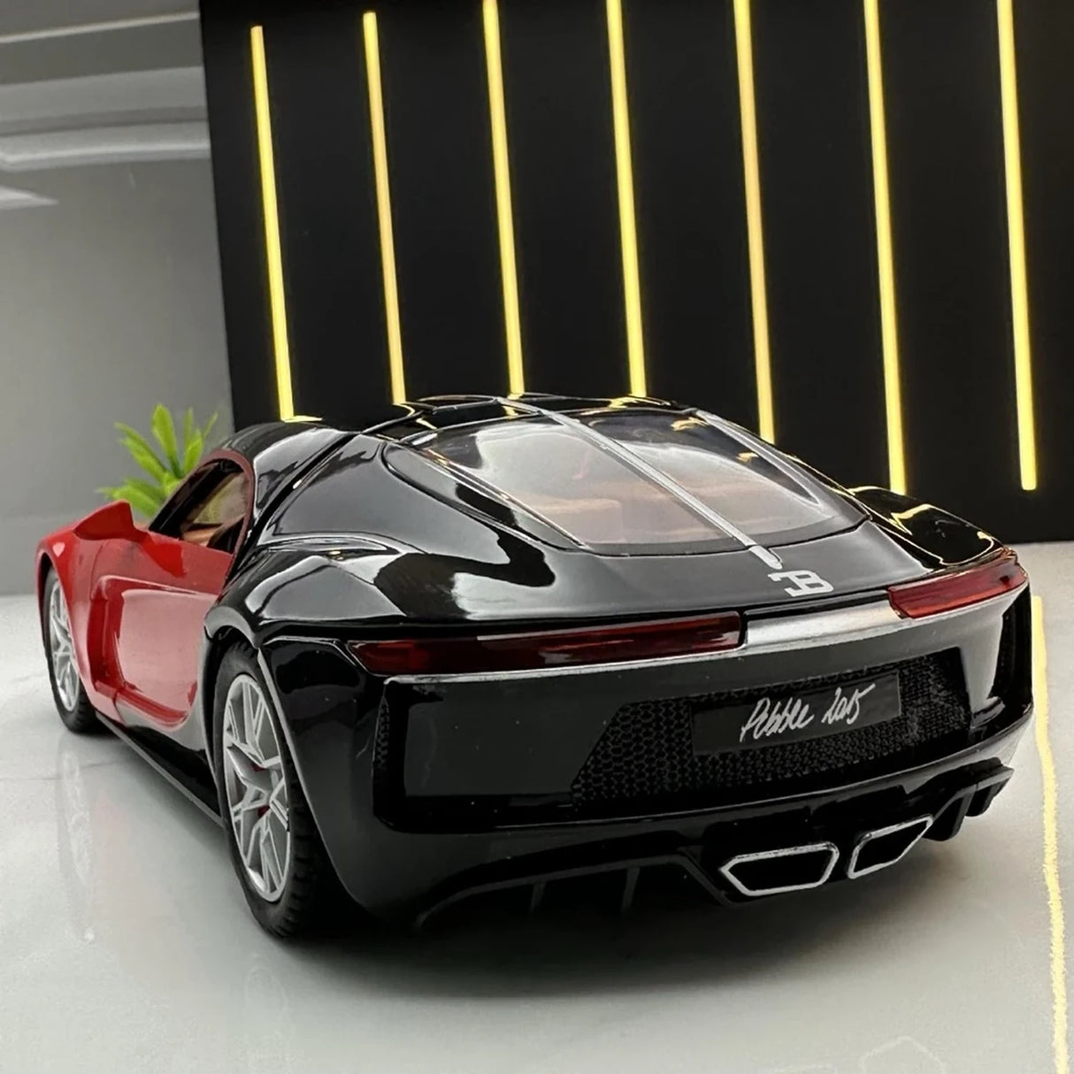 Bugatti 2015 Atlantic Red 1:24 – Modelo de exhibición de fundición a presión