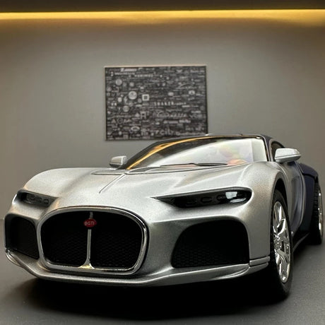 [TOY] 1:24 Bugatti 2015 Atlantic Silver Model Car Die-Cast