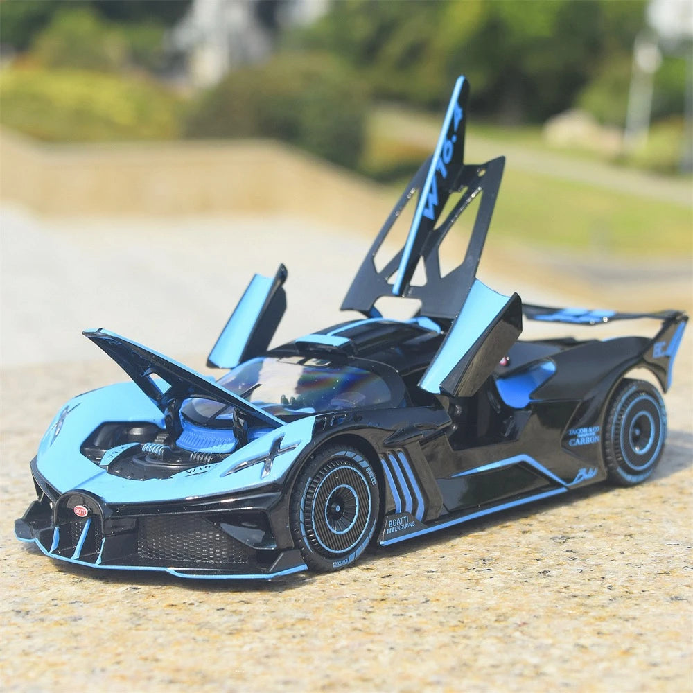 [TOY] 1:24 Bugatti 2021 Bolide Blue Model Car Die-Cast
