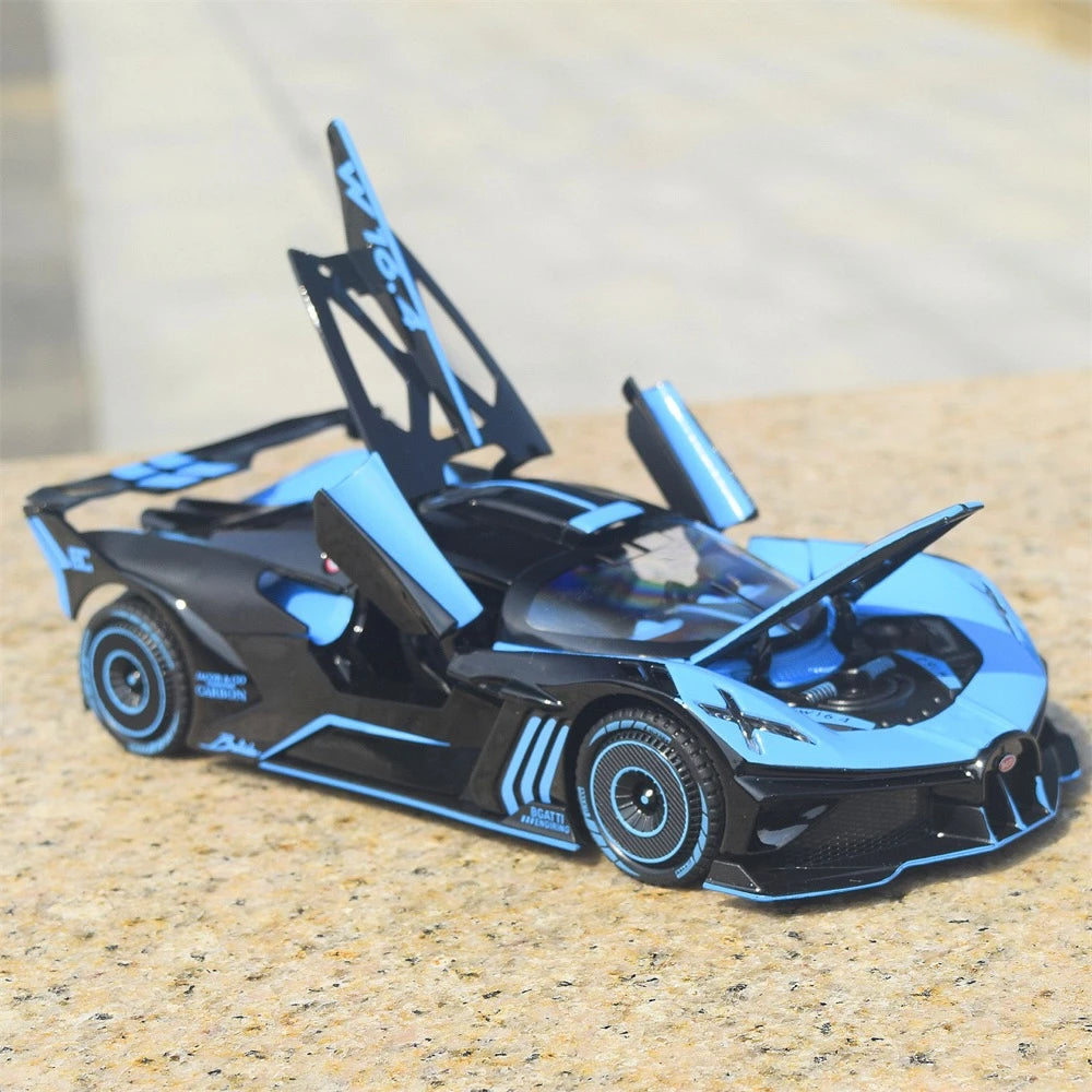 [TOY] 1:24 Bugatti 2021 Bolide Blue Model Car Die-Cast