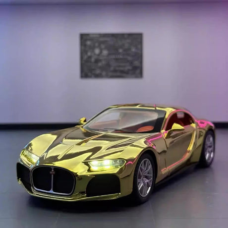 [TOY] 1:24 Bugatti 2024 Tourbillon Gold Model Car Die-Cast