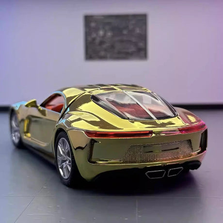 [TOY] 1:24 Bugatti 2024 Tourbillon Gold Model Car Die-Cast