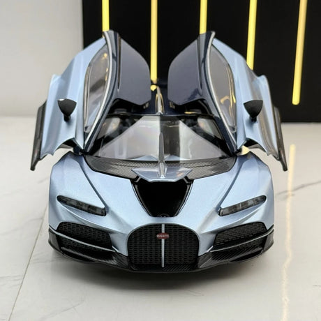 [TOY] 1:24 Bugatti 2024 Tourbillon Ice Blue Model Car Die-Cast