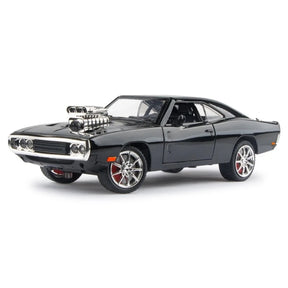 [TOY] 1:24 Dodge 1970 Challenger TA Black Model Car Die-Cast