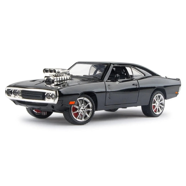 [TOY] 1:24 Dodge 1970 Challenger TA Black Model Car Die-Cast