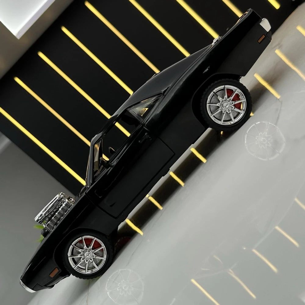 [TOY] 1:24 Dodge 1970 Challenger TA Black Model Car Die-Cast