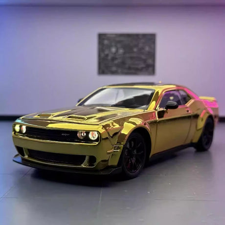 Dodge 2018 Challenger SRT Hellcat ذهبي 1:24 – نموذج عرض معدني مصبوب