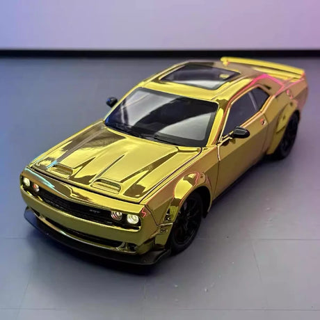Dodge 2018 Challenger SRT Hellcat ذهبي 1:24 – نموذج عرض معدني مصبوب