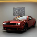 [TOY] 1:24 Dodge 2018 Challenger SRT Hellcat 金属lic レッド モデルカー Die-Cast